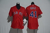 Women Boston Red Sox #41 Chris Sale Red New Cool Base Stitched Jersey,baseball caps,new era cap wholesale,wholesale hats